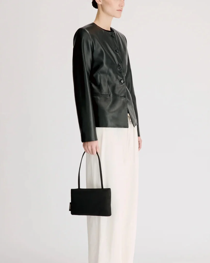 Adea Collarless Jacket | Black - Image 4