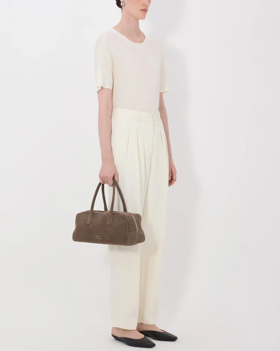 Alio Pleated Tailored Pant | Ivory - Image 3