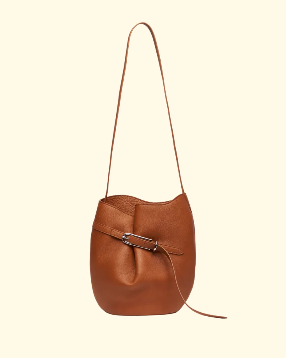 Belted Bucket Bag | Saddle Brown