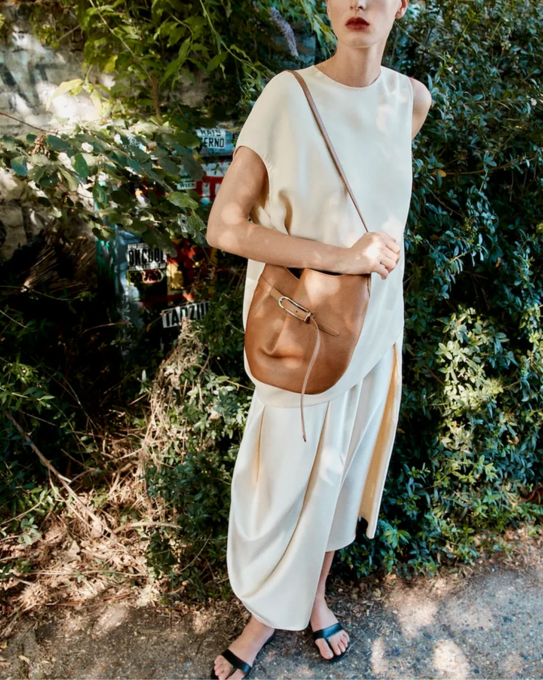 Belted Bucket Bag | Saddle Brown - Image 2