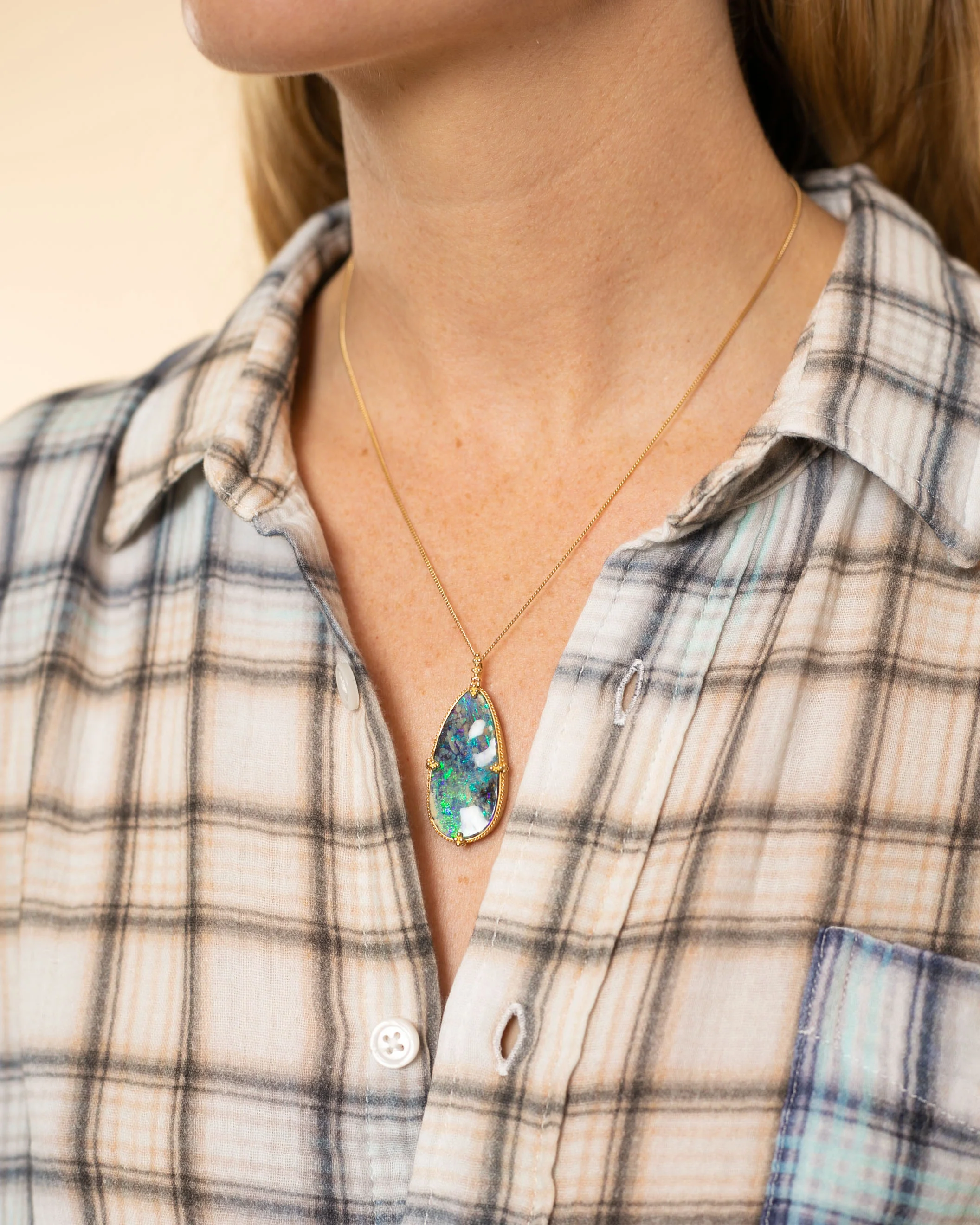 Boulder Opal Necklace | N-3111 - ONLINE ONLY - Image 4