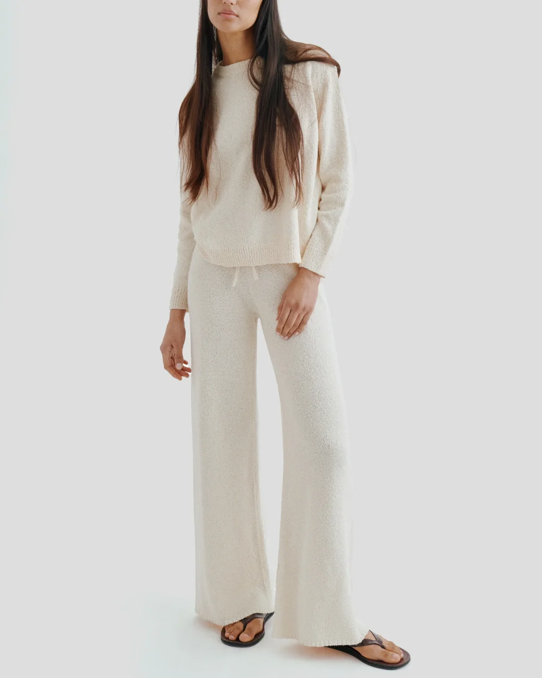 Calla Boucle Cotton Pants | Ecru - Image 2