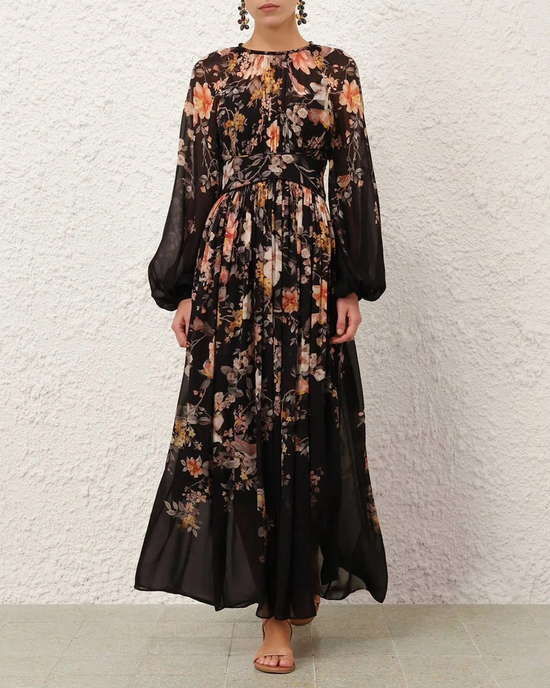Carousel Billow Maxi Dress | Black Songbird - Image 2