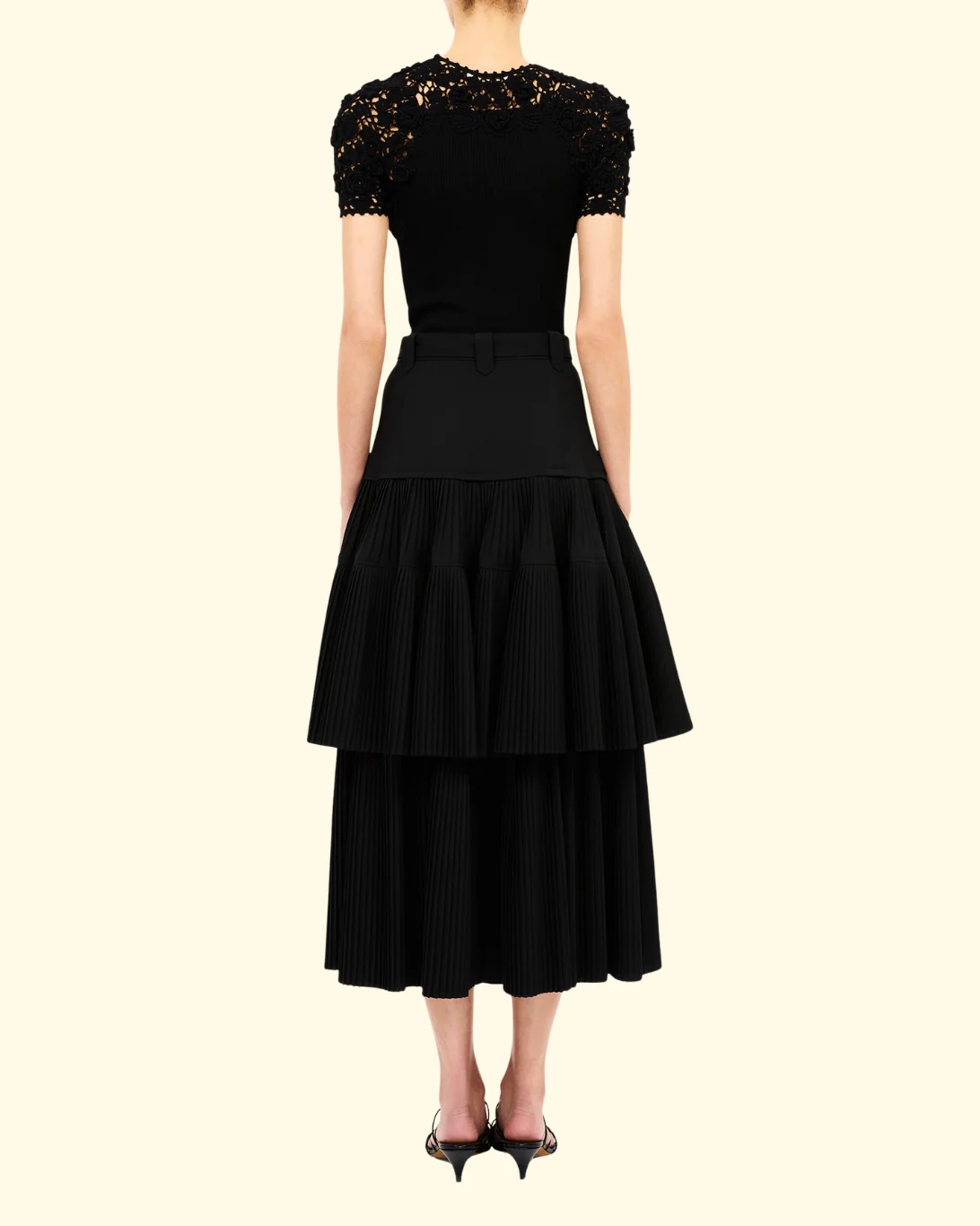 Clelia SS Crochet Top | Noir - Image 3