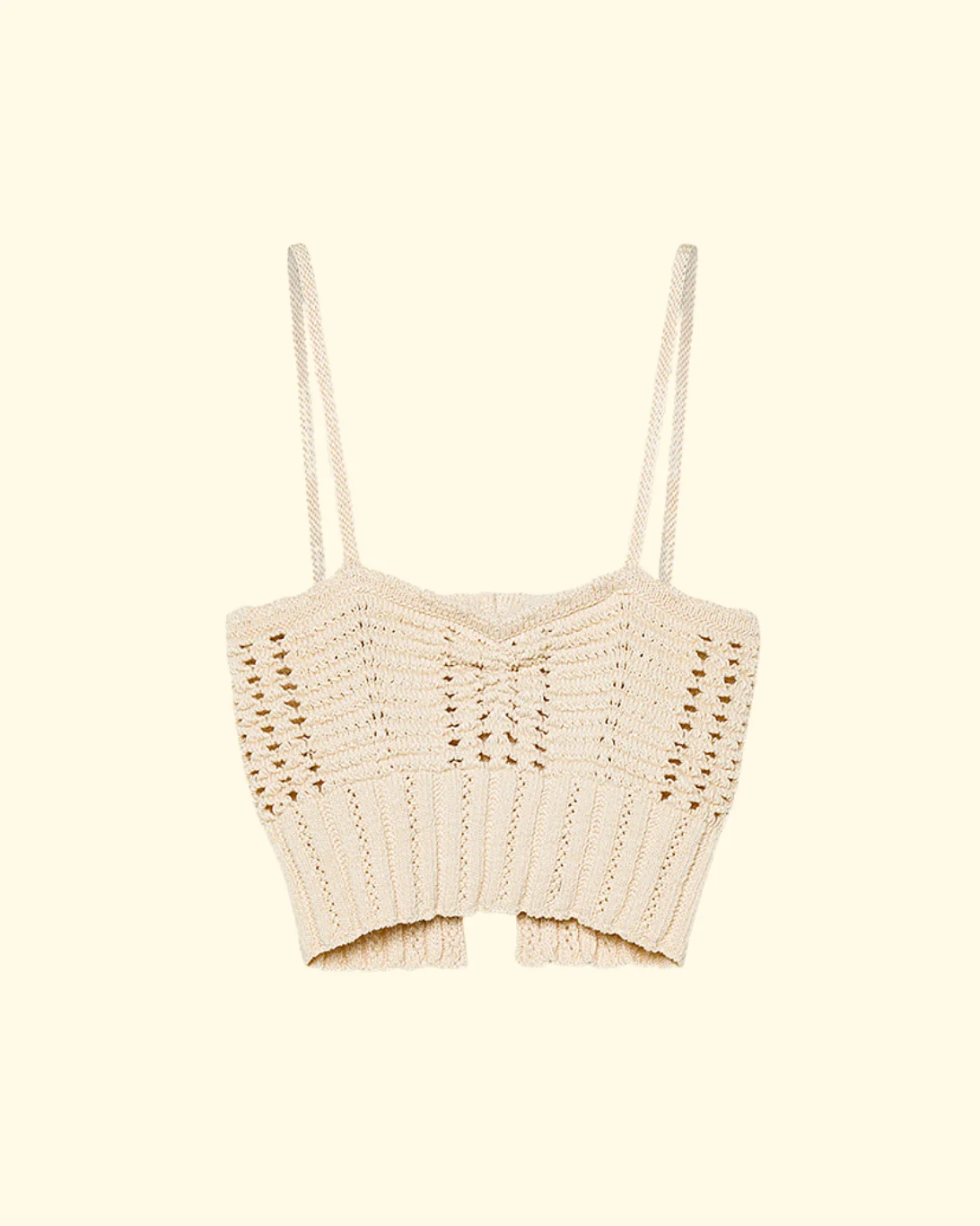 Cotton Cable Bralette | Butter