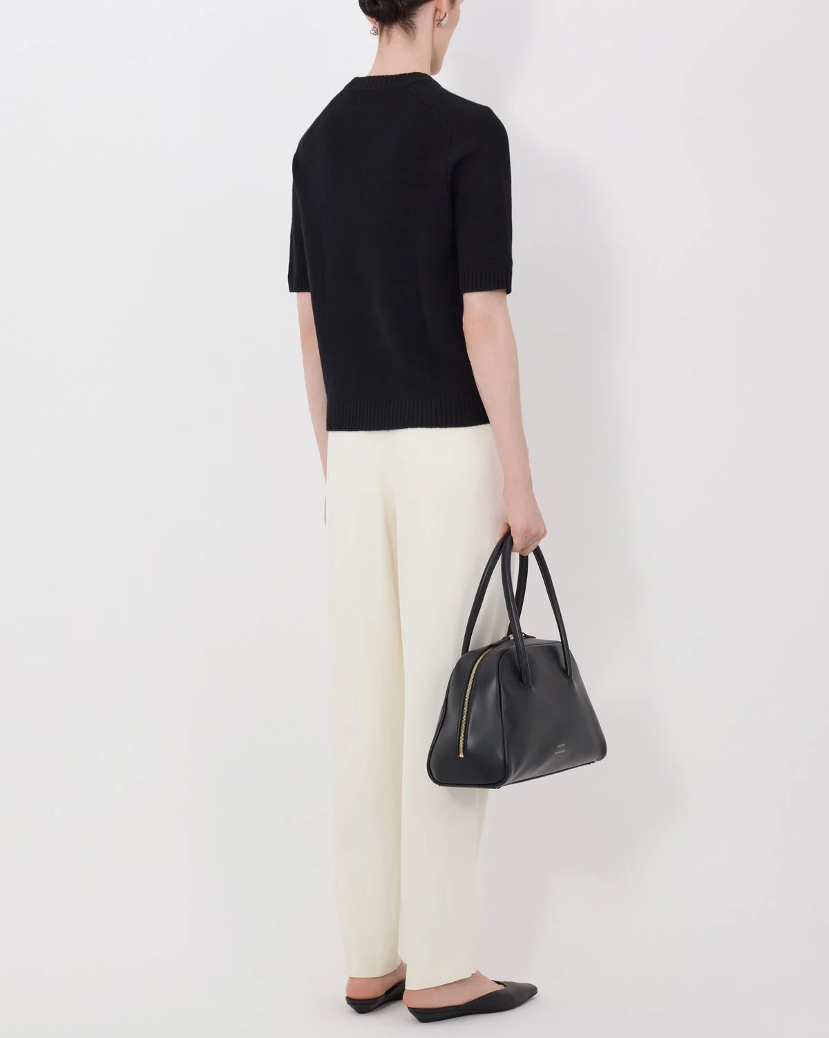 Dara Short-Sleeve Top | Black - Image 3