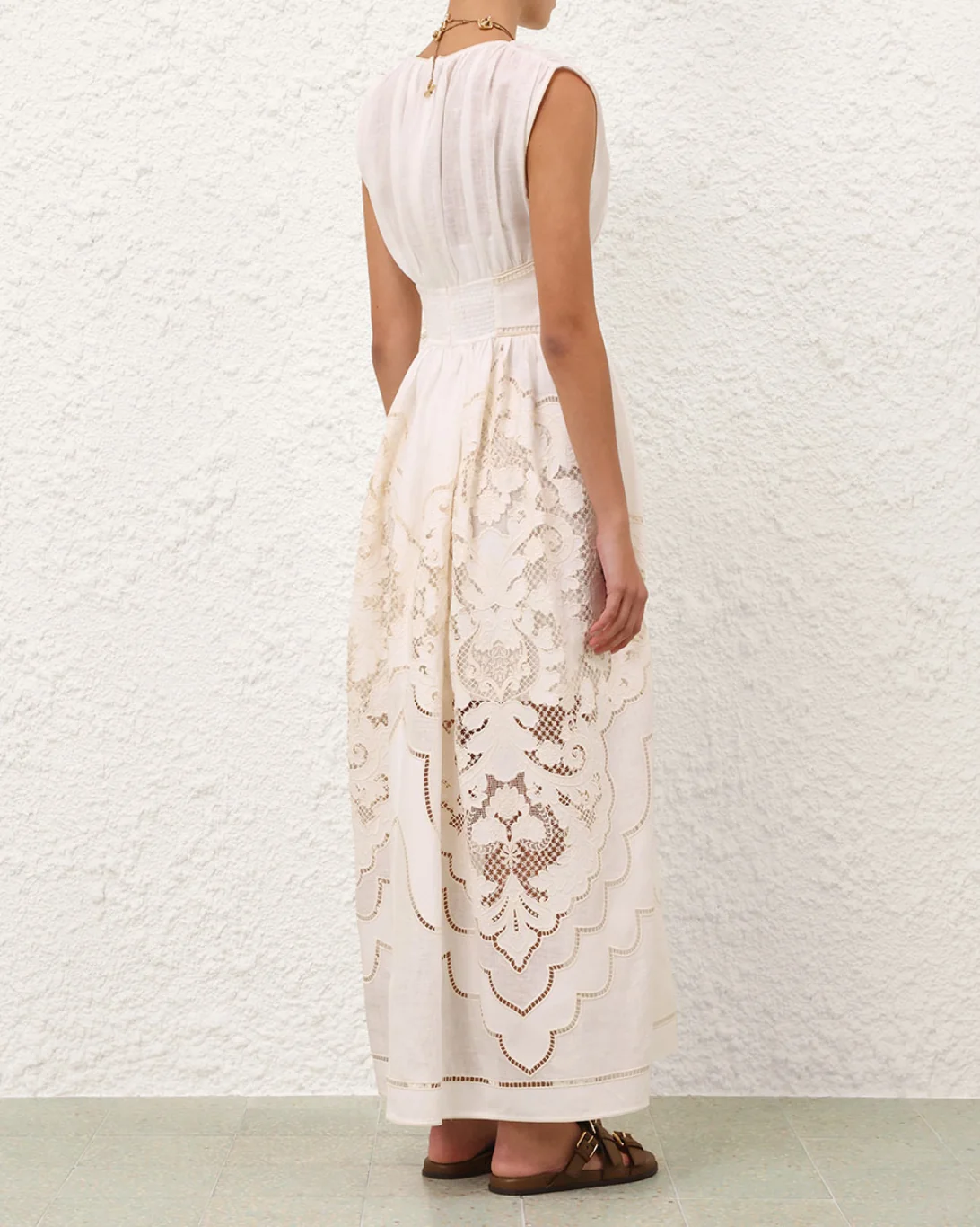 Daylight Waisted Dress | Cream - Image 3