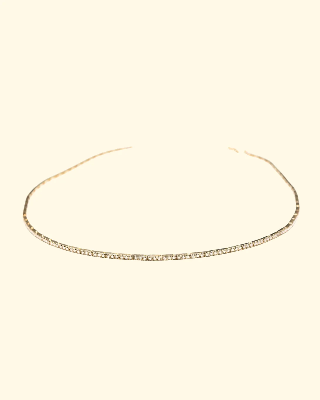 Diamond Ribbon Choker | 14k Yellow Gold - ONLINE ONLY