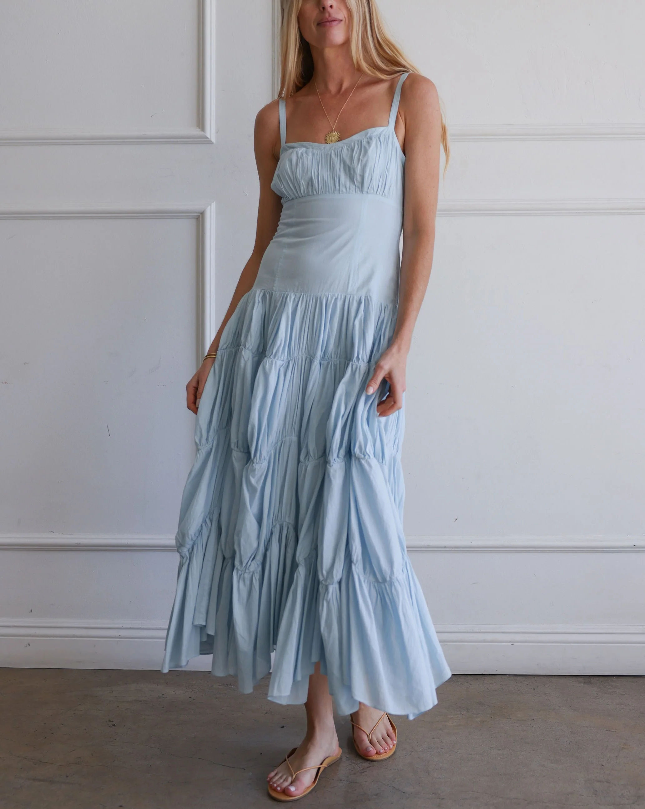 Emmaline SL Midi Dress | Adriatic