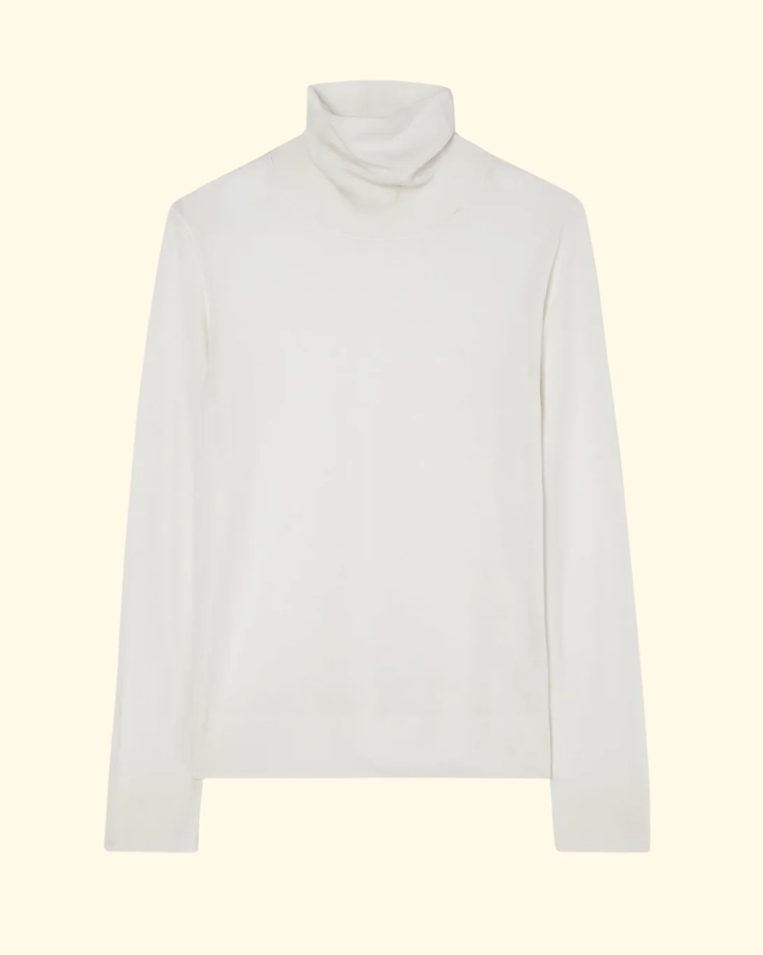 Fine-Knit Wool Cashmere Turtleneck | Mid Grey Melange