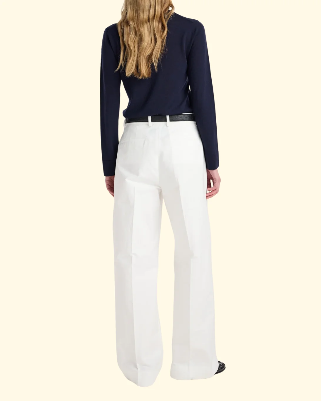 Fine-Knit Wool Cashmere Turtleneck | Navy - Image 3