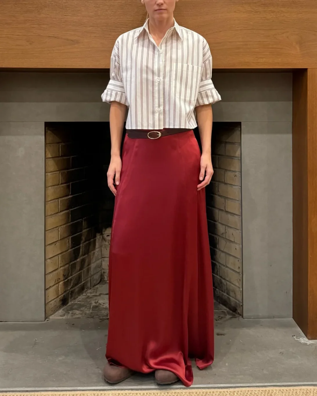 Flowy Maxi Skirt | Currant - Image 2
