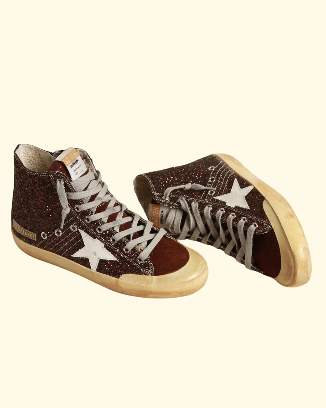 Francy Penstar Glitter Upper Suede | Coffee - Image 2