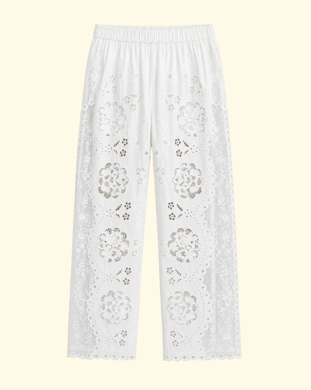 Gardener Emb Pants | White