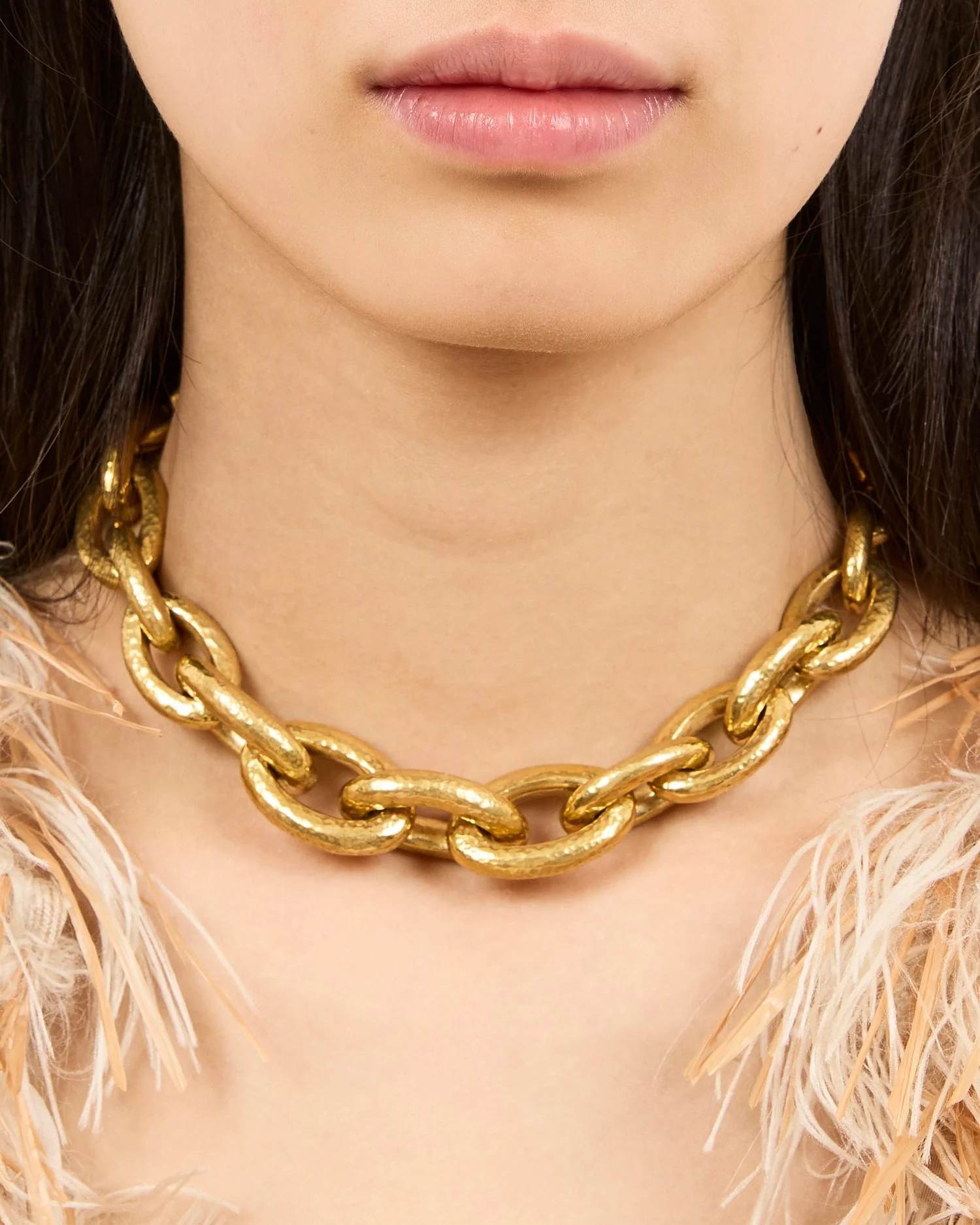 Gradient Oval Necklace | Brass - Image 6