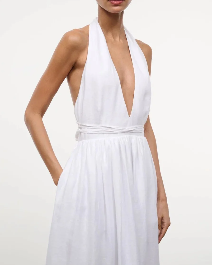 Grazia Linen Dress | White - Image 4