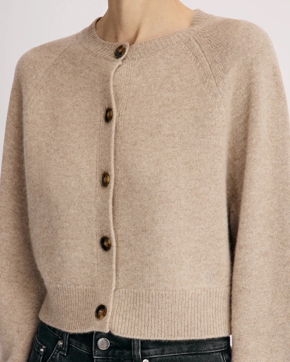 Heike Cropped Cardigan | Coast Beige - Image 4