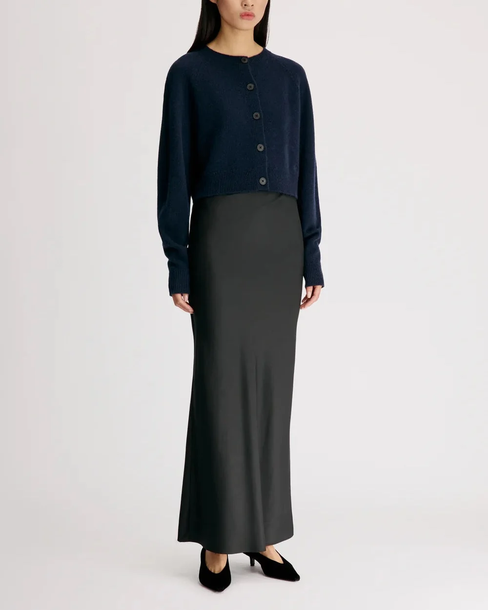 Heike Cropped Cardigan | Navy - Image 4