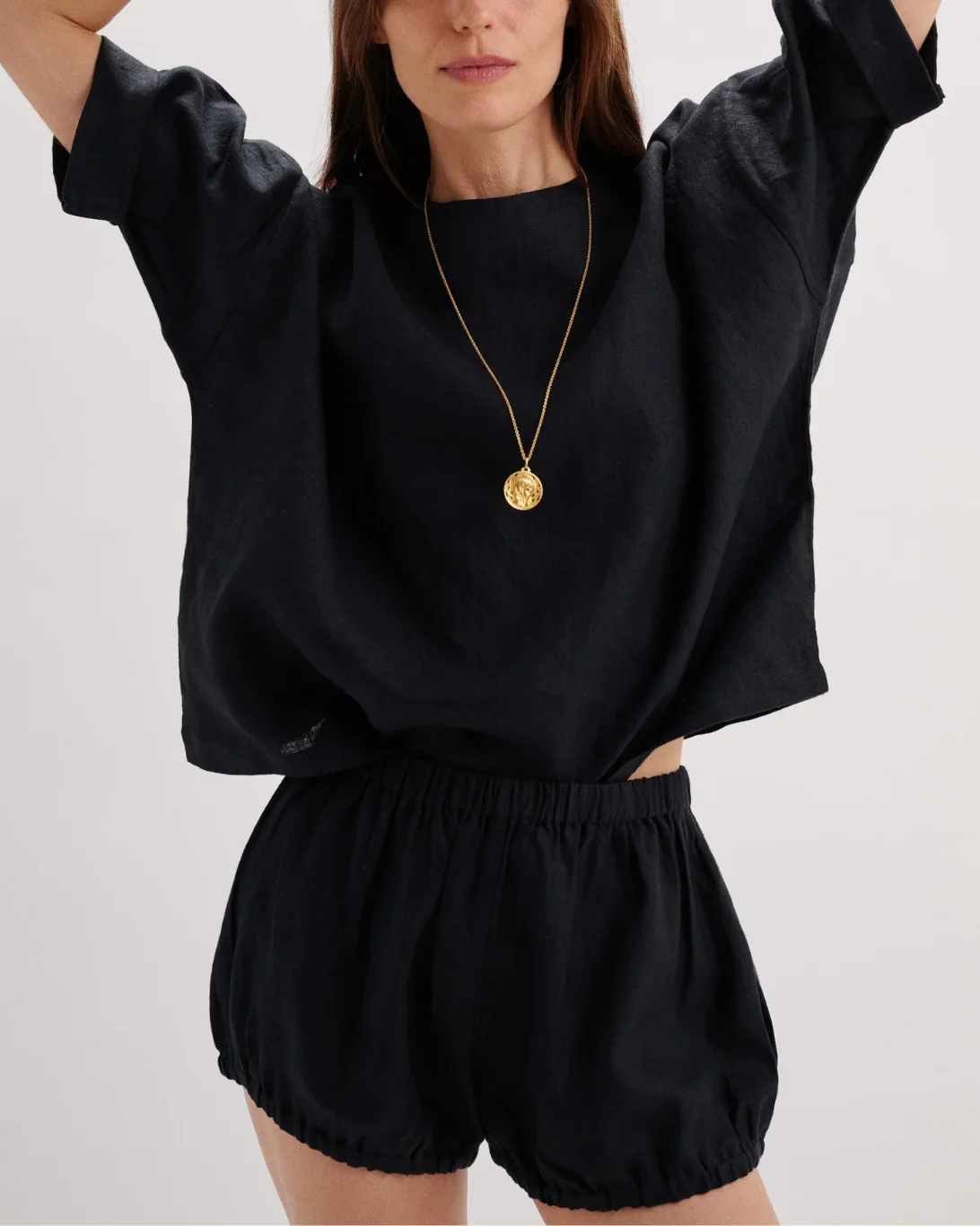 Hera Linen Bloomers | Black - Image 2