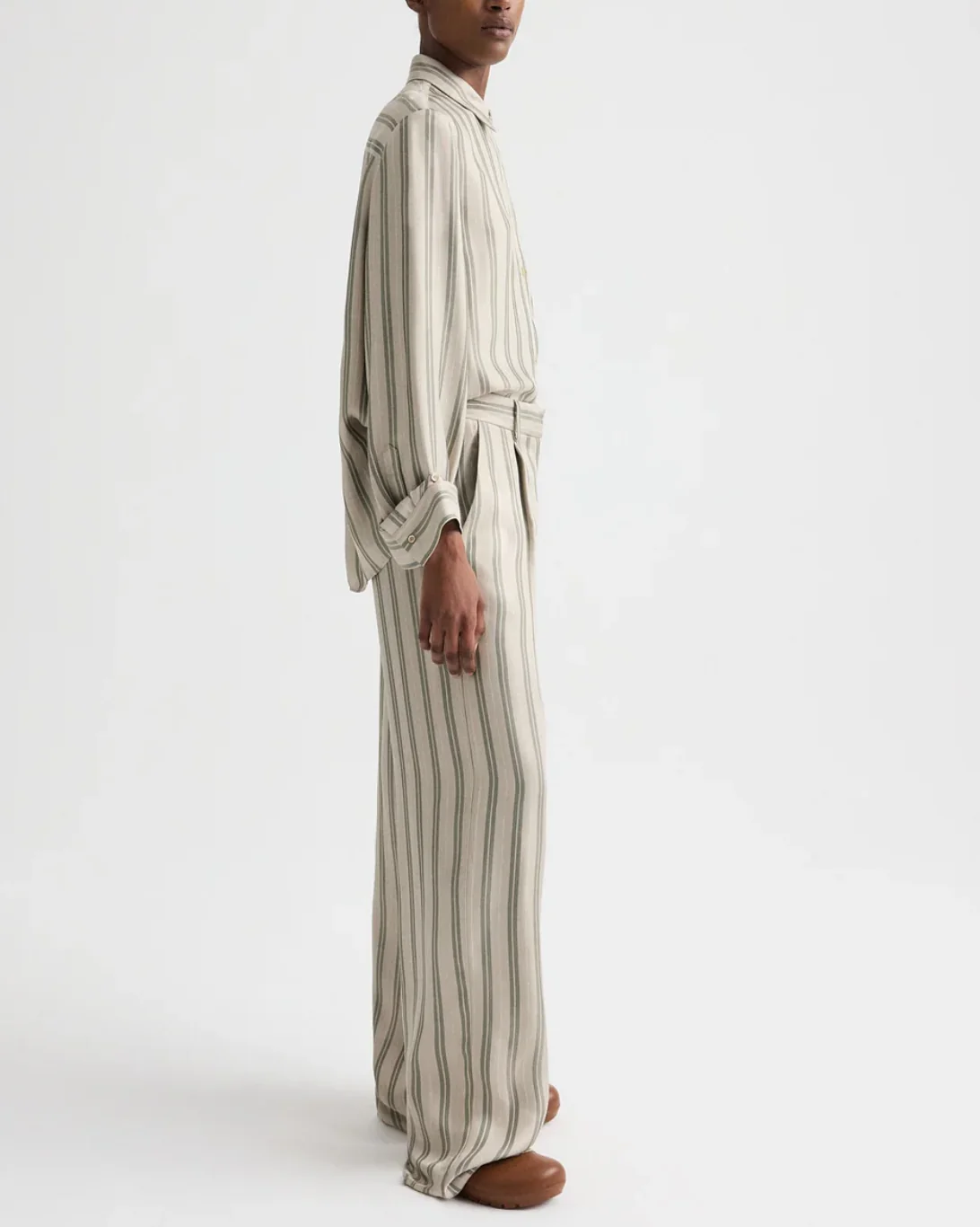 Hudson St Pant | Ivory/ Green - Image 4