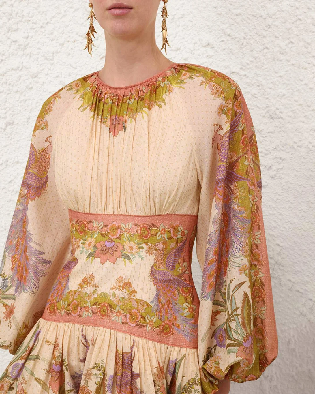 Indra Mini Dress | Chartreuse Scarf Floral - Image 3
