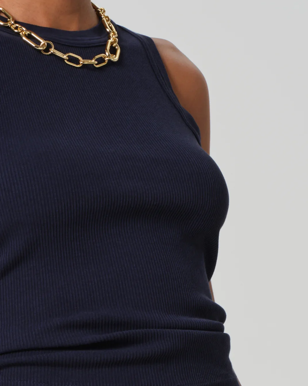 Isabel Rib Tank | Navy - Image 4