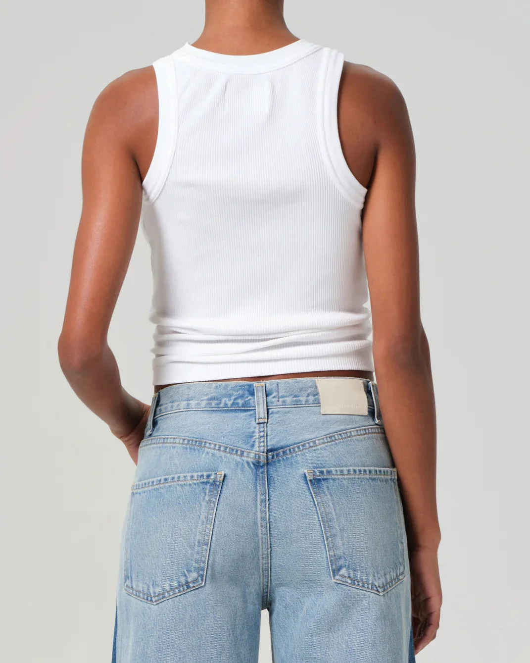 Isabel Rib Tank | White - Image 5