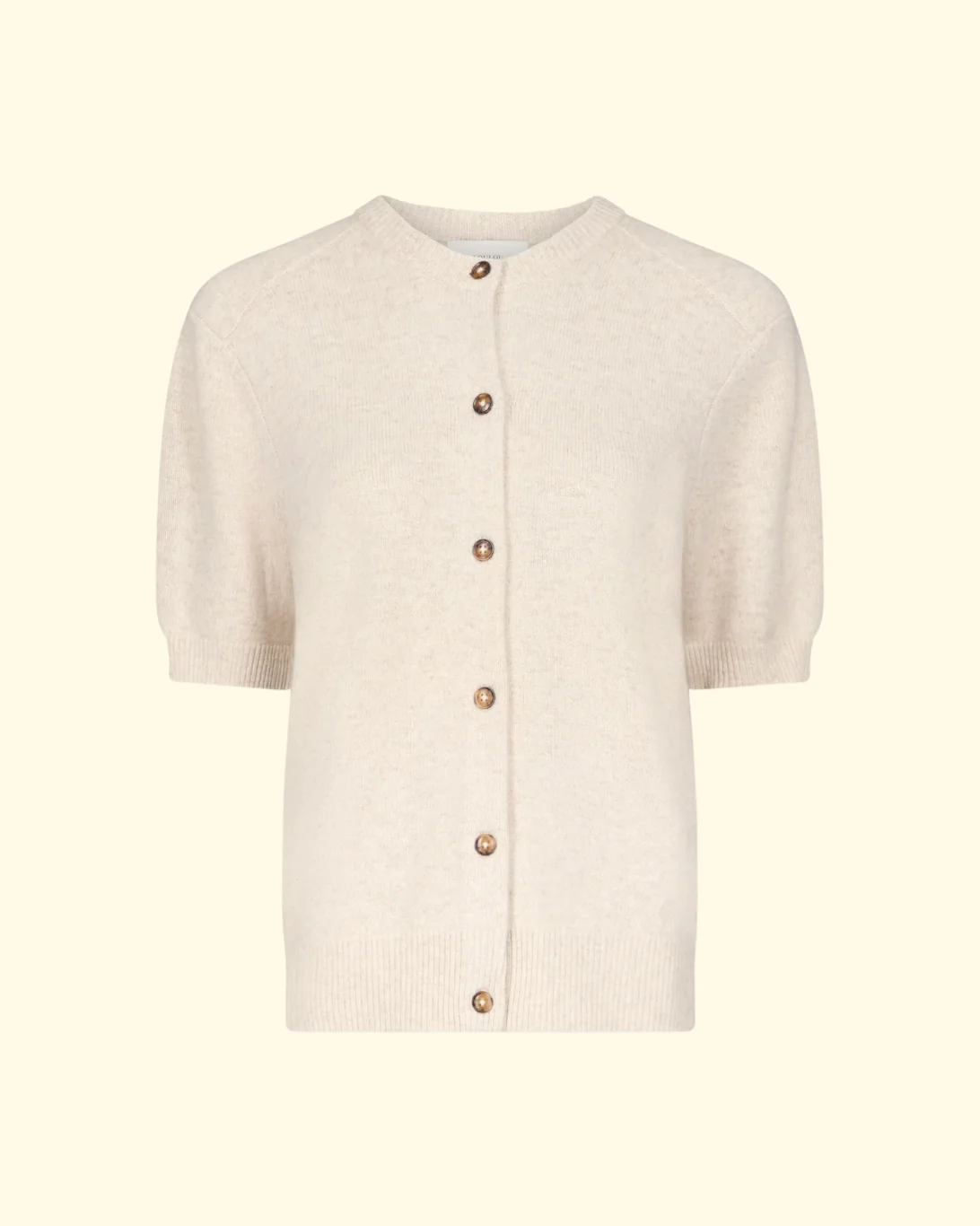 Jodi Short-Sleeve Cardigan | Beige