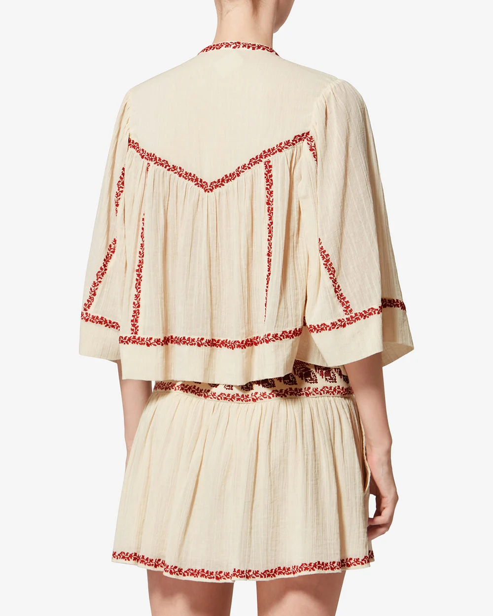 Juline Top | Beige/Red - Image 2