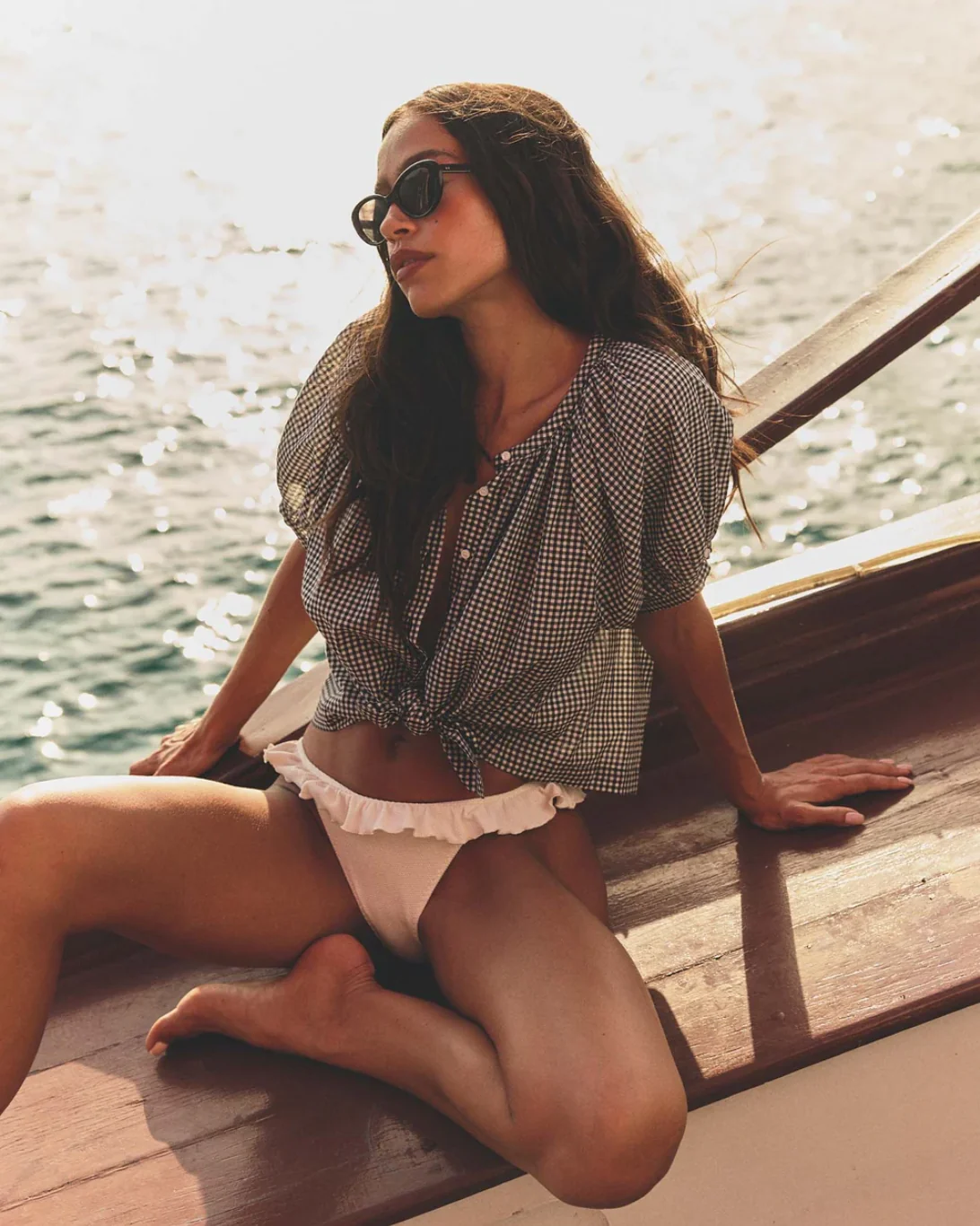 June Top | Noir La Maddalena Gingham - Image 4