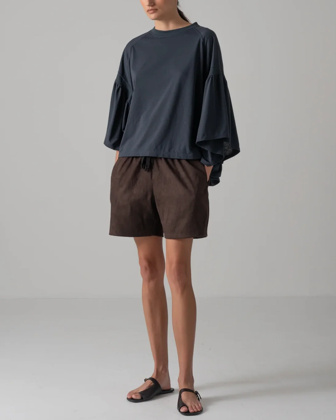 Laura Gathered SLV Top | Coal - Image 3