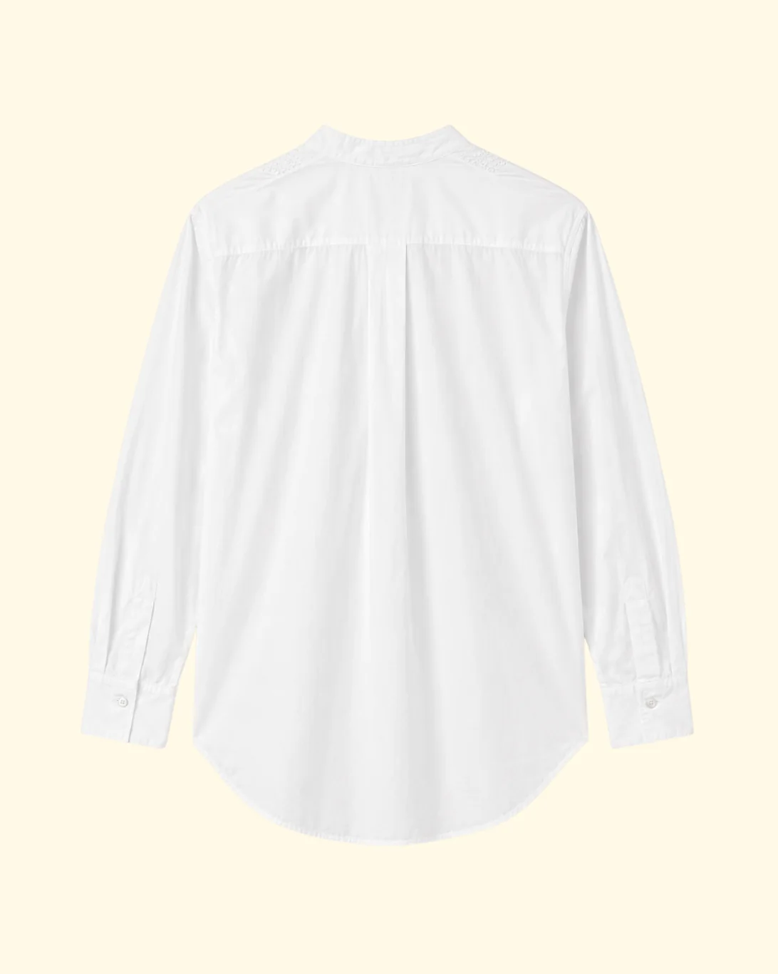 "Les Fleurs" Embroidery Popline Shirt | Crystal - Image 2