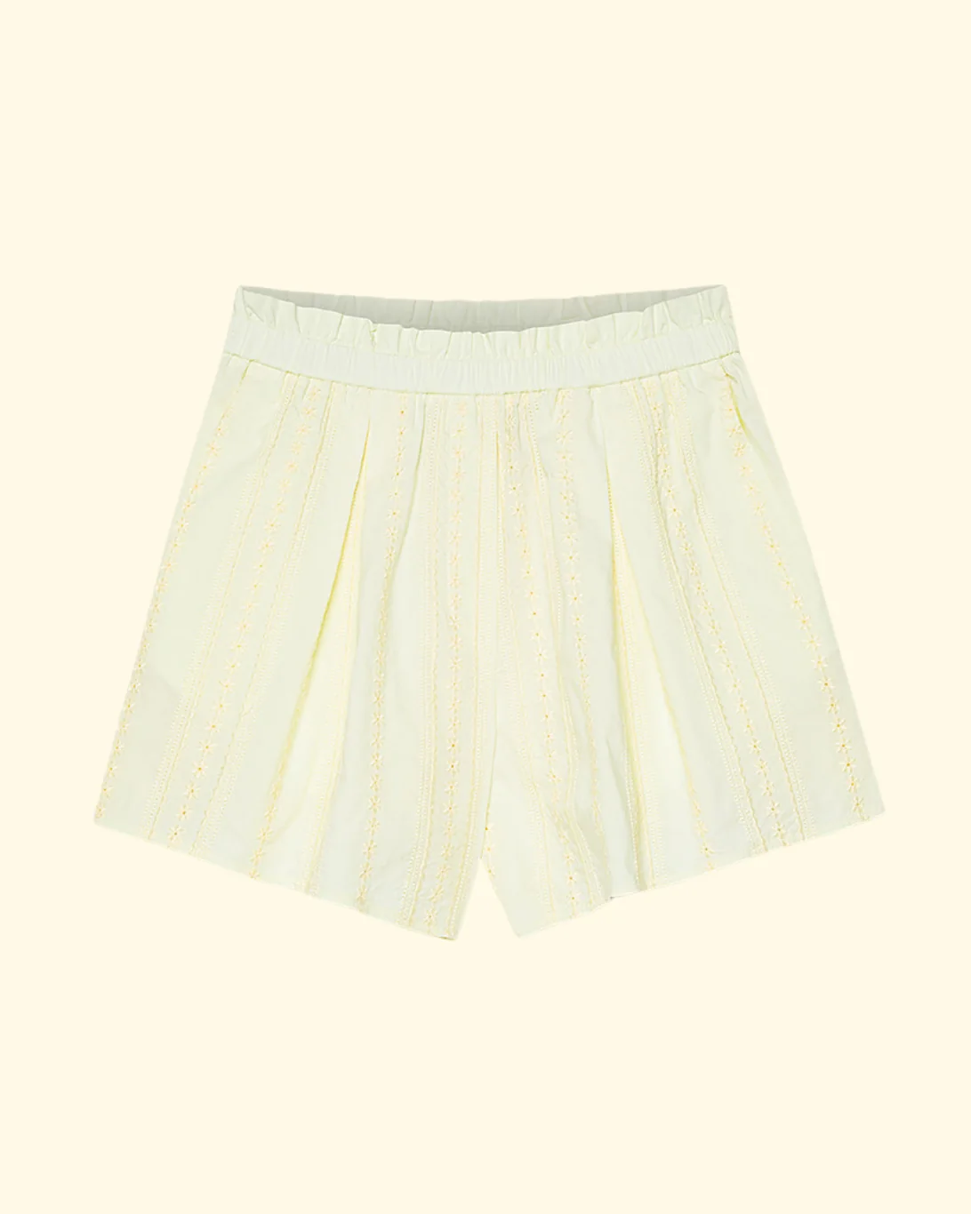 "Les Fleurs" Embroidery Shorts | Light