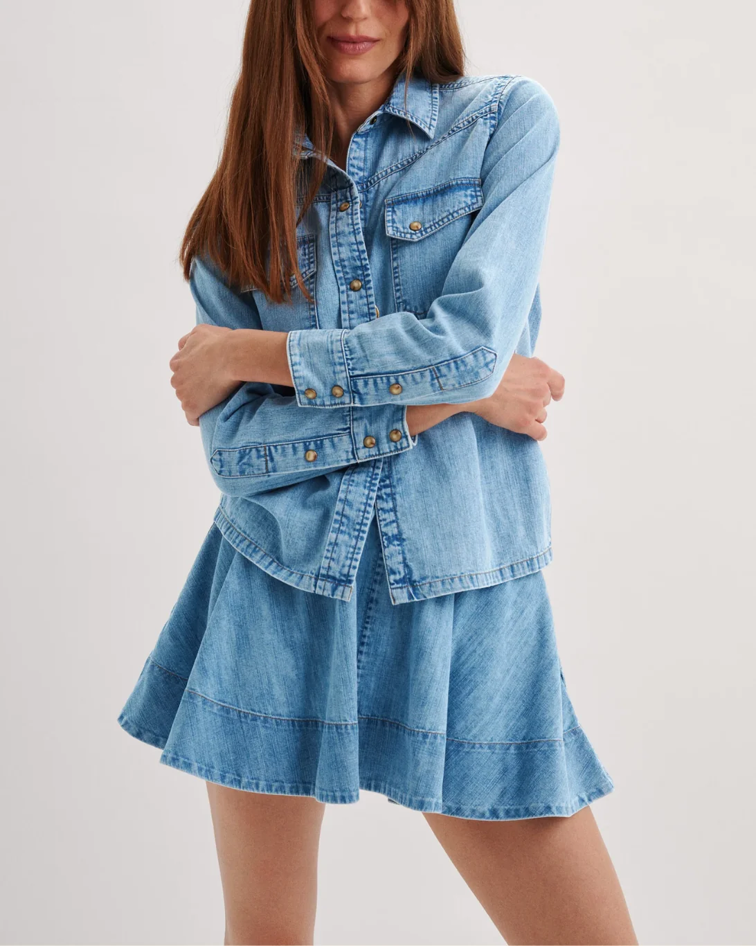 Lina Mini Denim Skirt | Okeanos - Image 2