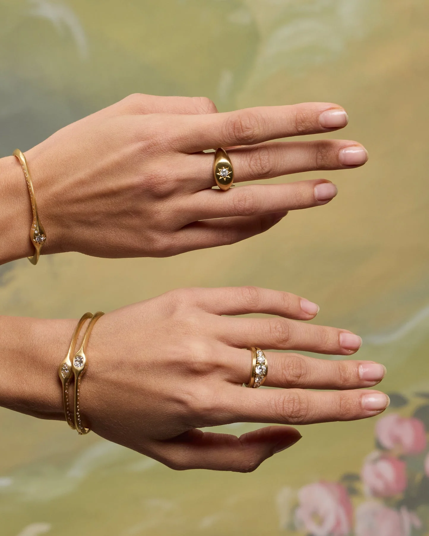 Marquise Diamond Cuff | 18k Yellow Gold - Image 2