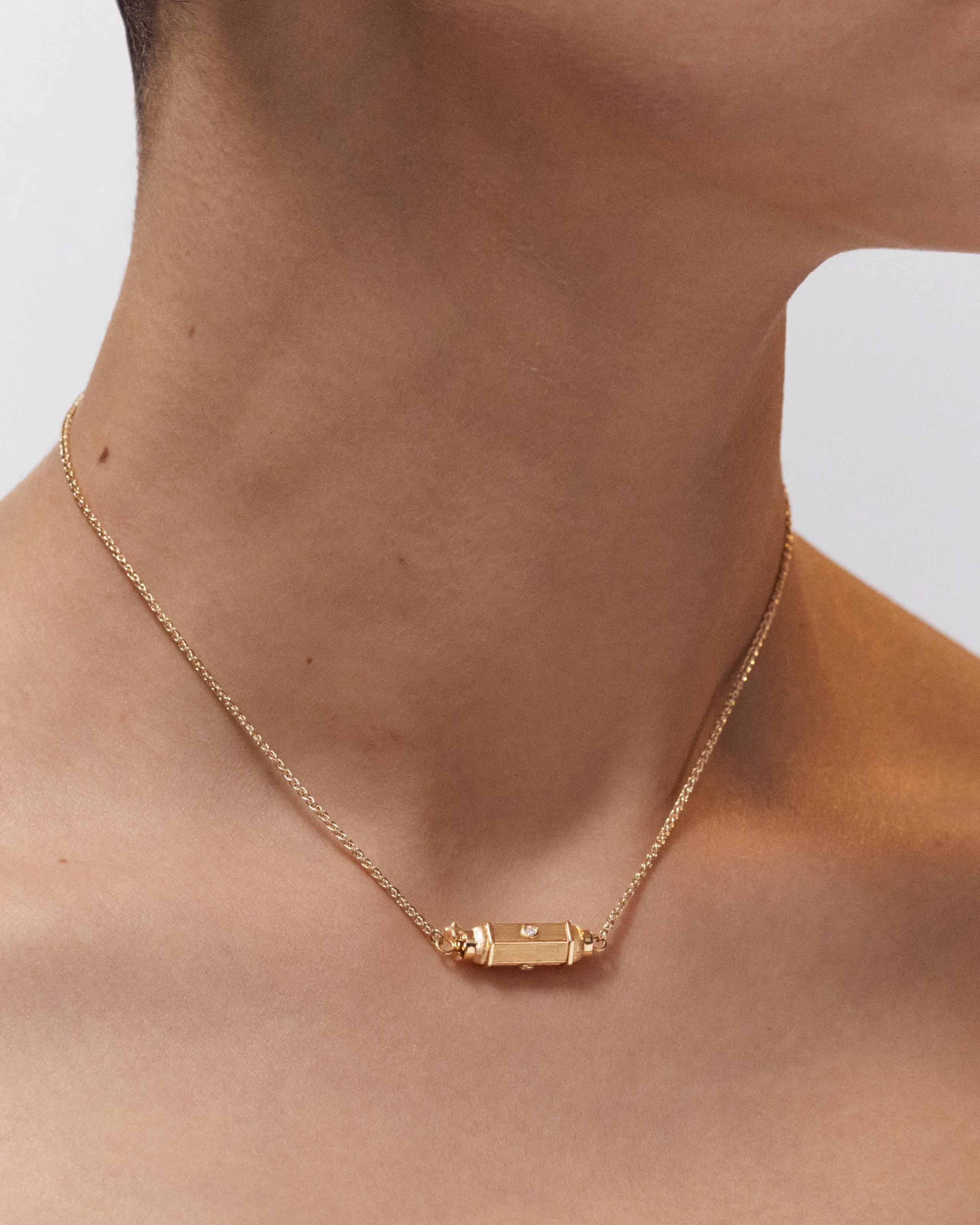New Micro Coco Diamond Necklace | 18k Yellow Gold - Image 6