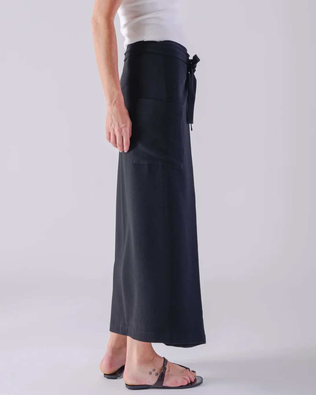 Mina Double Wrap Skirt | Black - Image 4