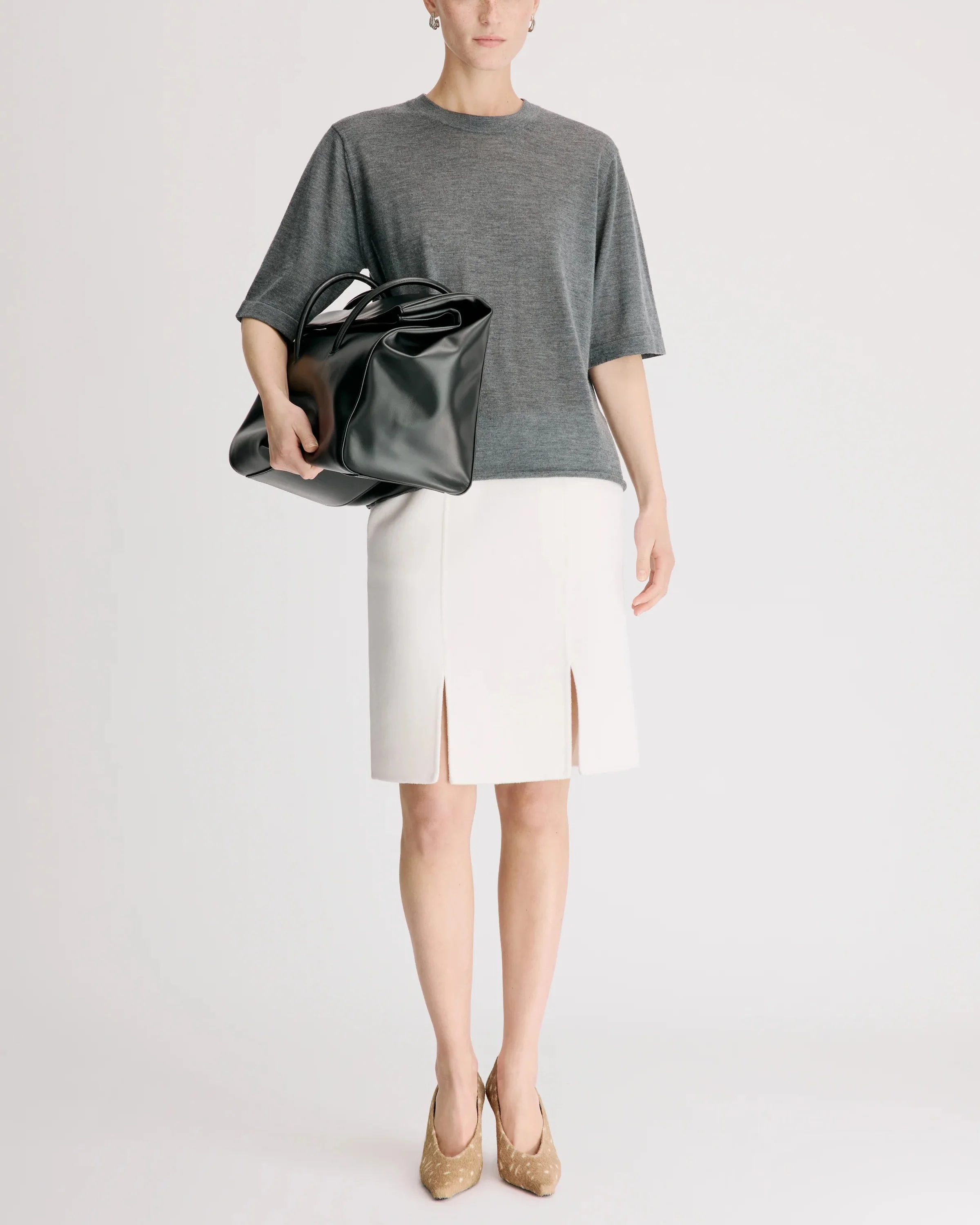 Nala LDS Short Sleeve Top | Anthracite Melange - Image 2