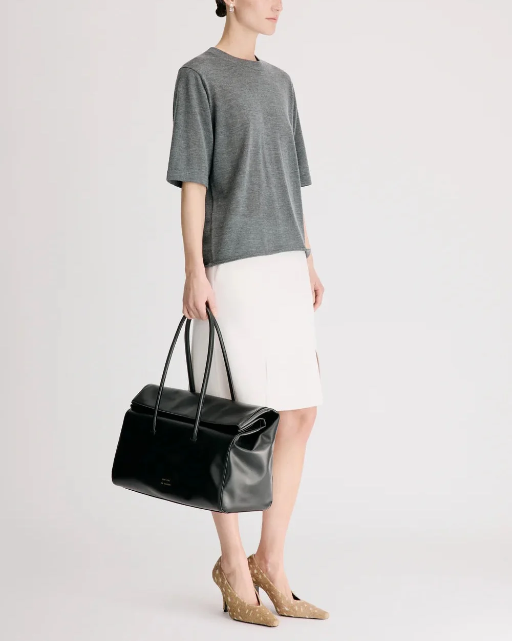 Nala LDS Short Sleeve Top | Anthracite Melange - Image 3