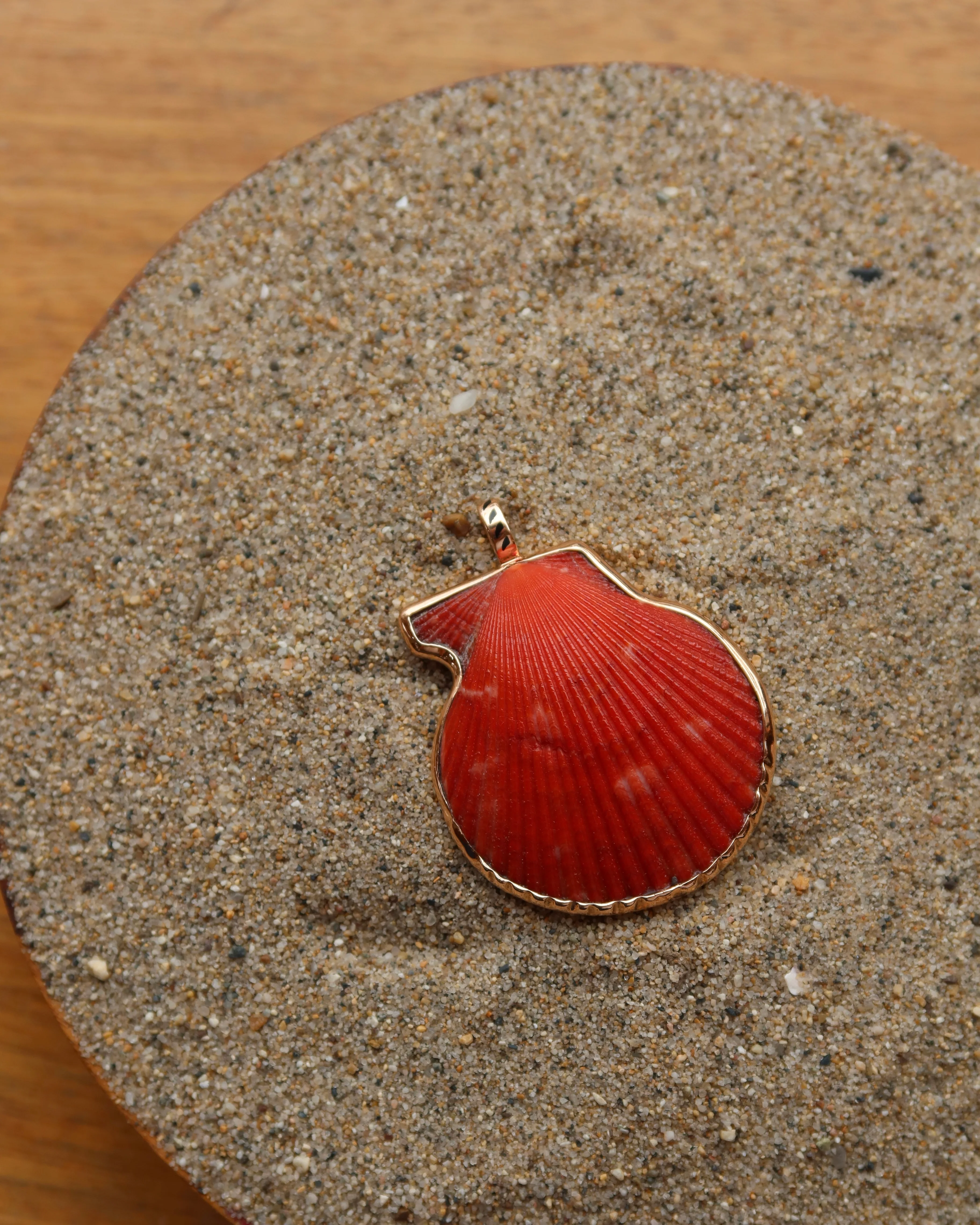Natural Clam With Rose Gold Charm Sz XXL - Image 2