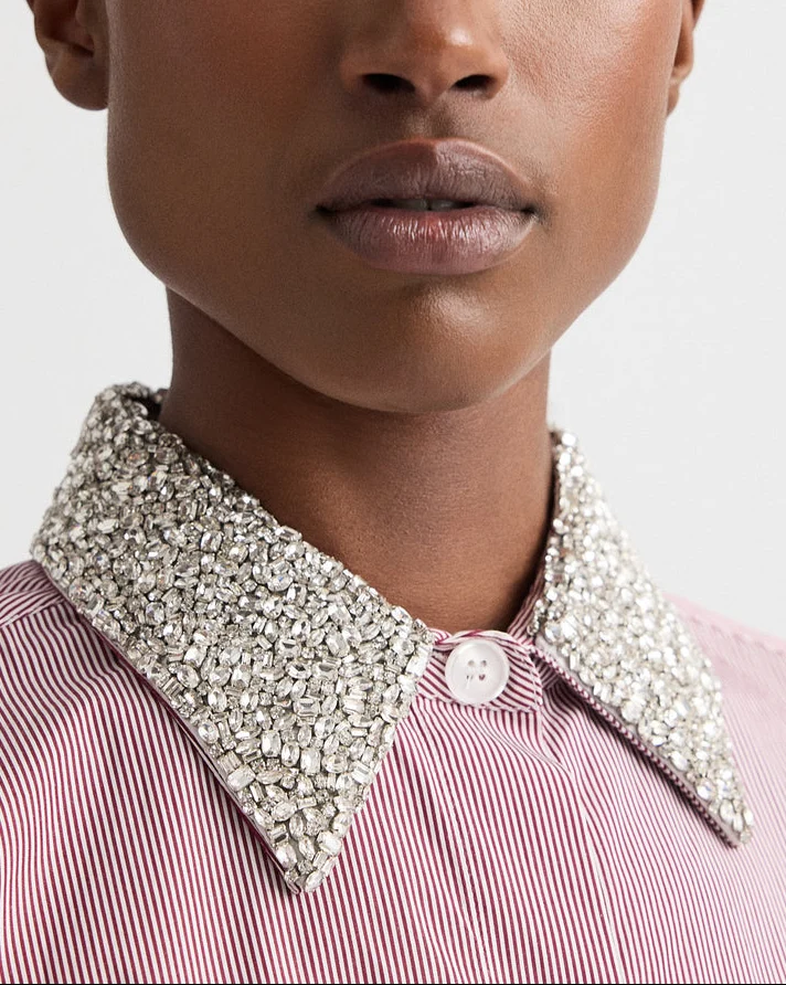 Next Ex W/ Crystal Collar | White/Wine - Image 3