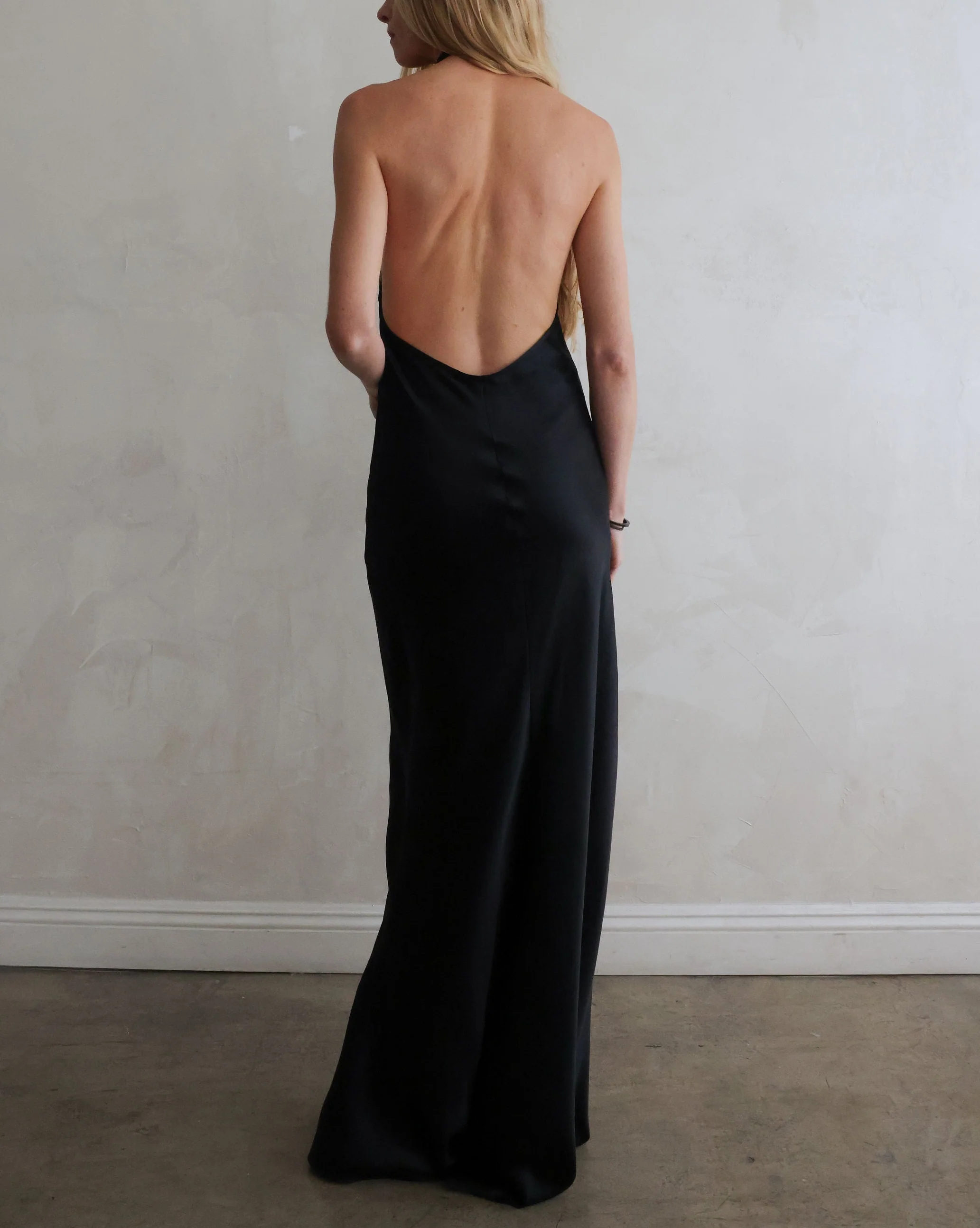 Noemie Lace Halterneck Gown | Black - Image 3