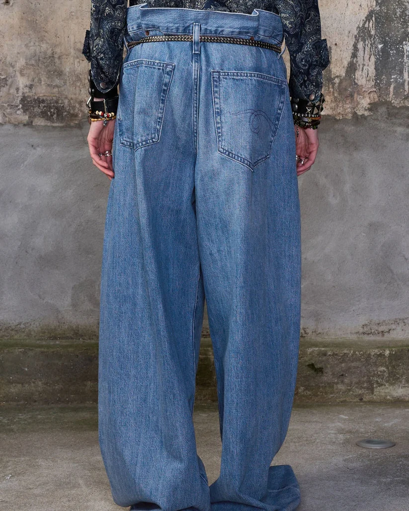 Pleated Waistband Jean | Concrete Blue - Image 4