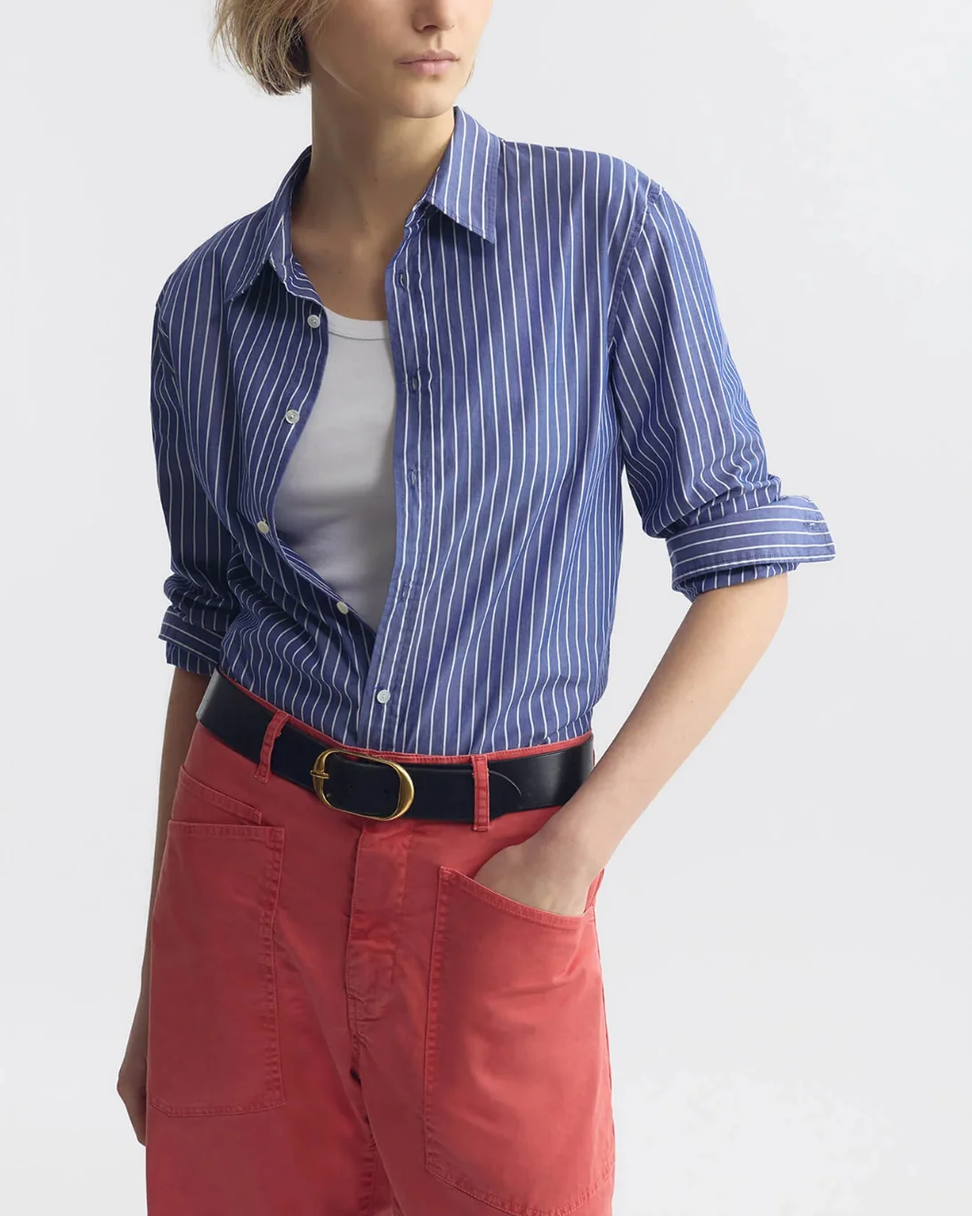 Raphael Classic Shirt | Dark Navy/White Stripe - Image 2