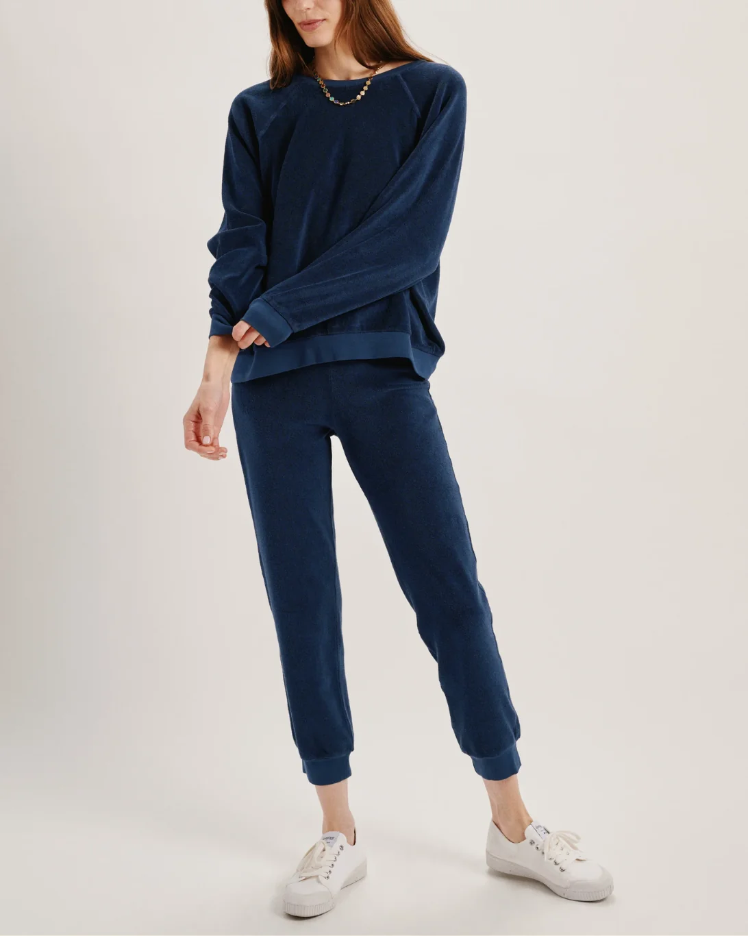 Samos Sweatshirt | Navy Terry - Image 2