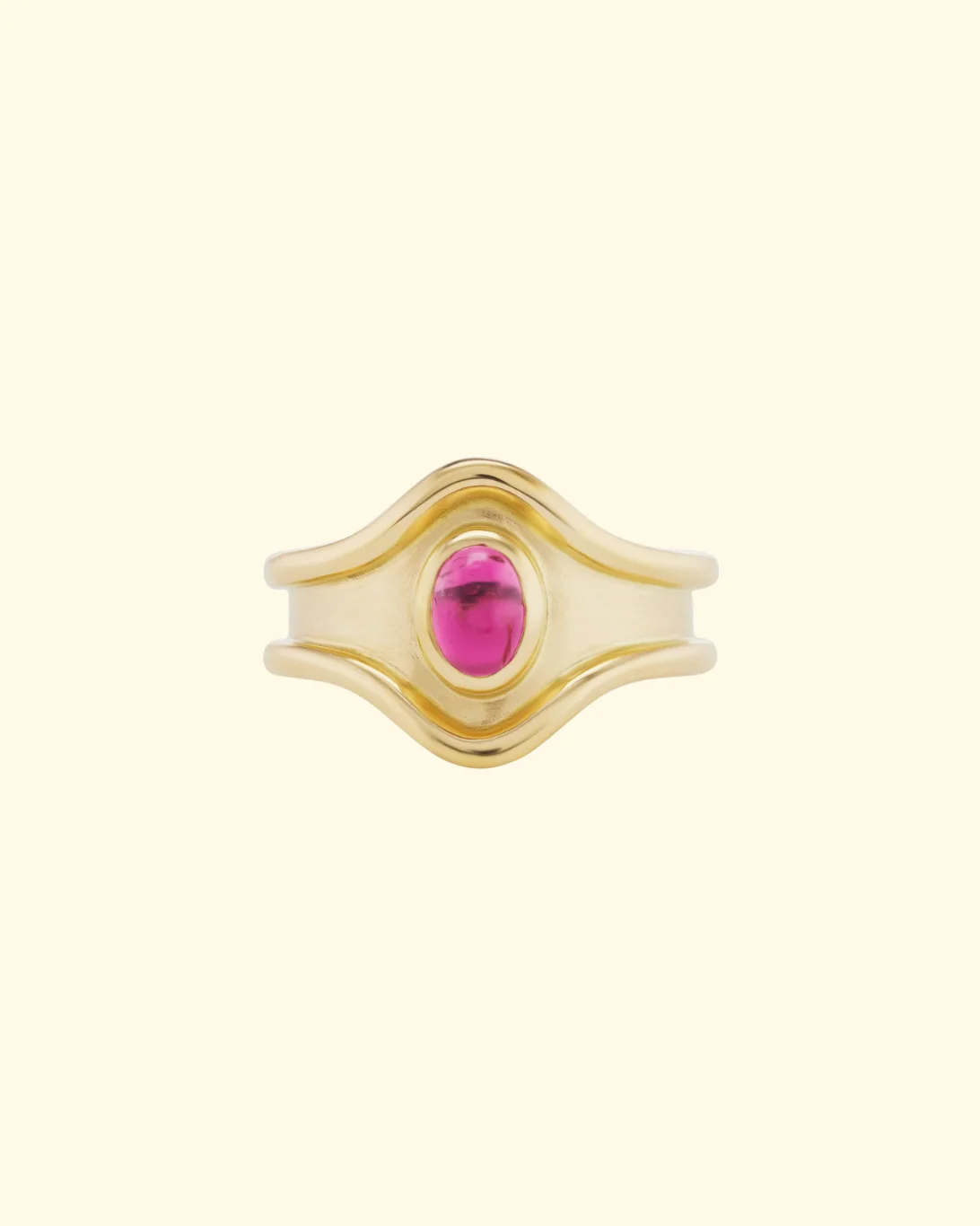 Shelter Island Ring in Rubellite | 18k Yellow Gold - ONLINE ONLY