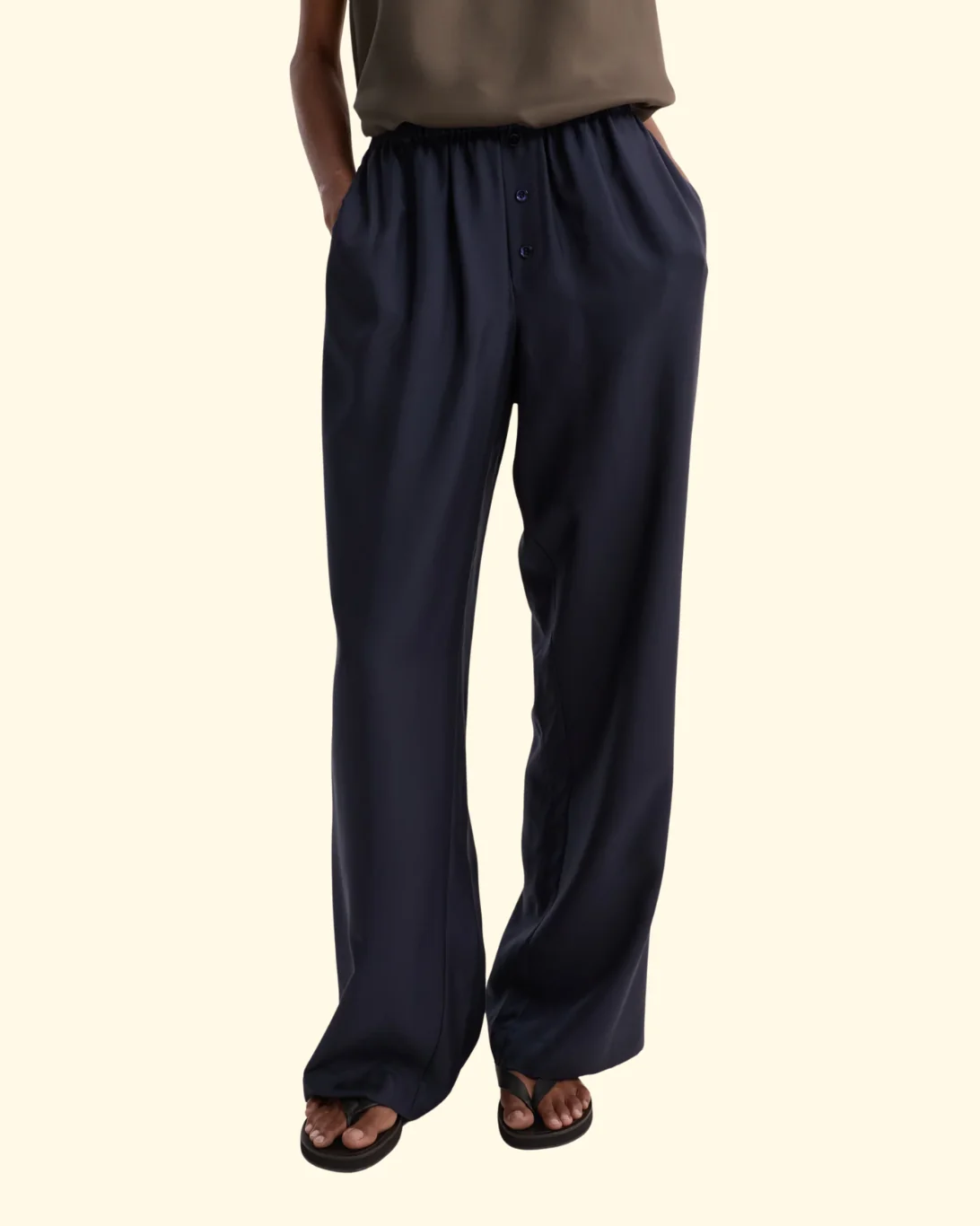 Silk Relaxed Trousers | Night - Image 2