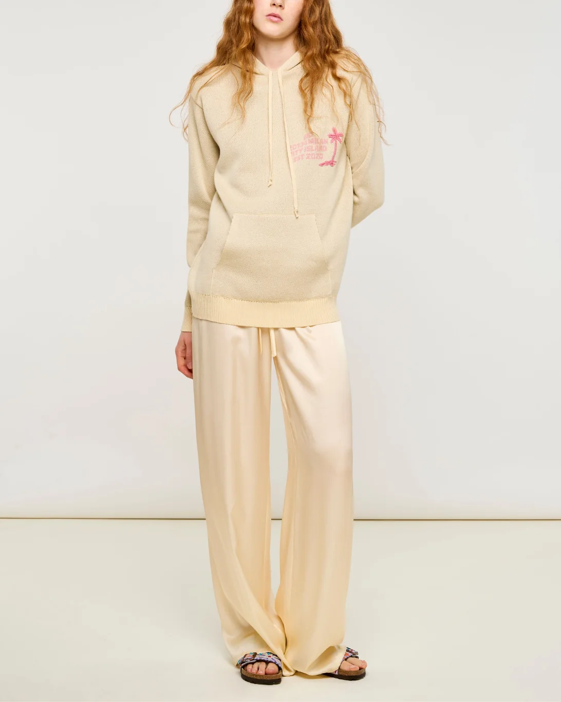 Silk Trousers | Cream - Image 3