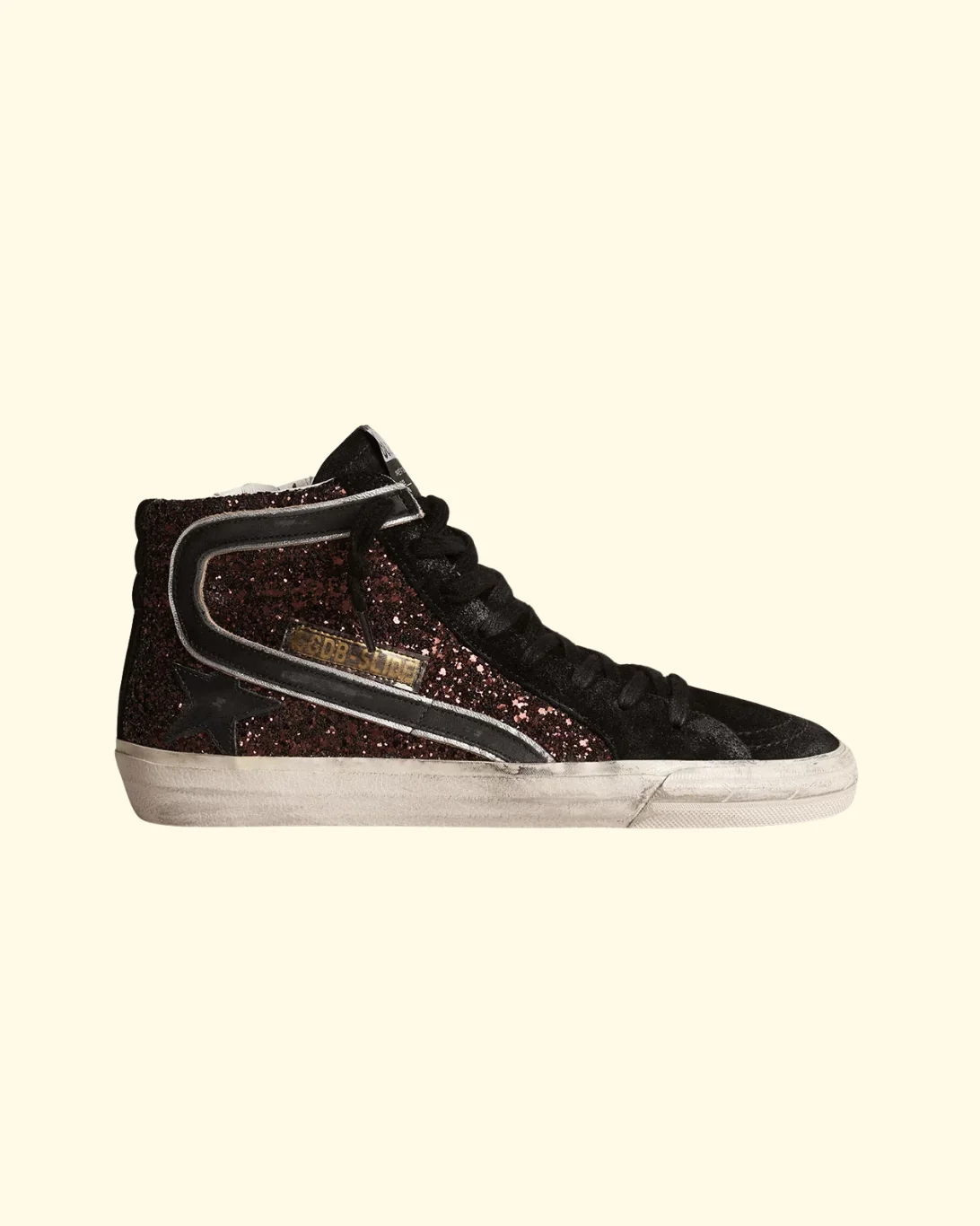 Slide Glitter Star & Wave | Coffee/Black