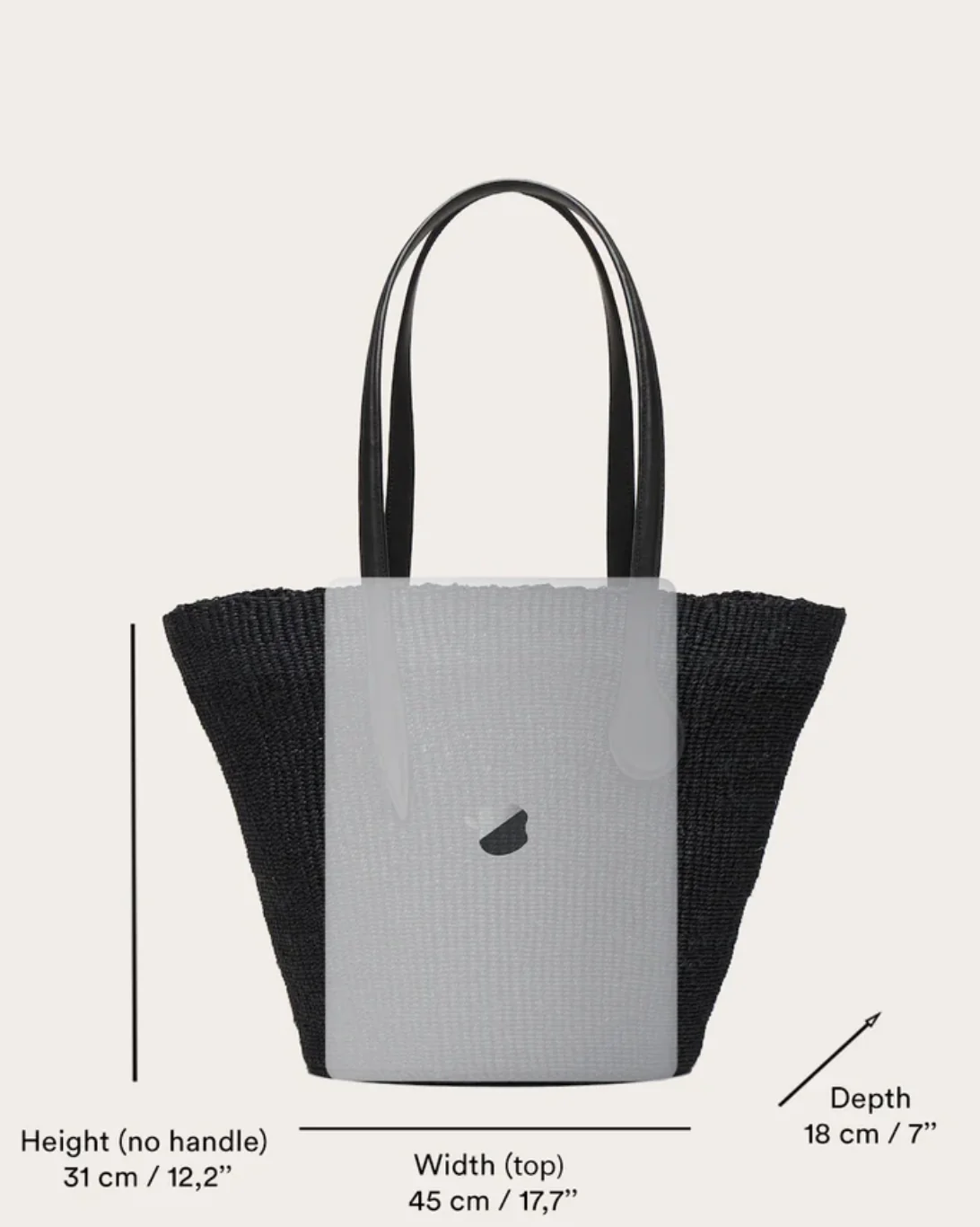 Straw Basket | Black - Image 4